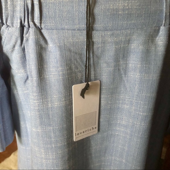 Love Richie—Chambray OTS Ruffle Swing Dress!! (BNWT) PERFECT FOR SPRING/SUMMER!! - Picture 5 of 8